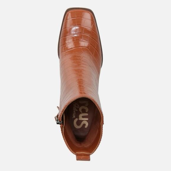 CIRCUS BY SAM EDELMAN Womens Brown Pascha Square Toe Block Heel Booties Size 6.5 - Picture 3 of 6